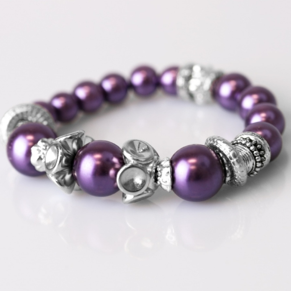 Purple Stretchy Bracelet - Gondola Ride